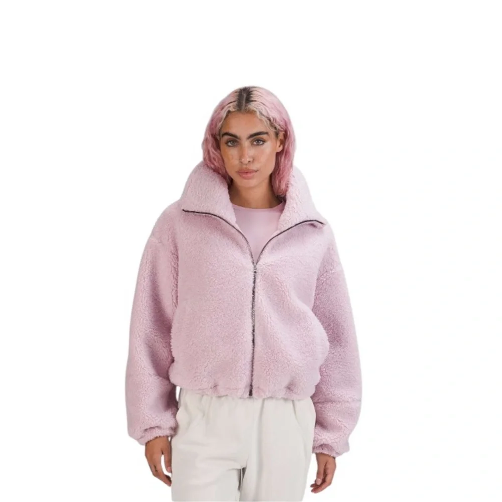 π πππππππππ Pink Peony Sherpa Jacket + Cap Set (Size 8) - Picture 1 of 13